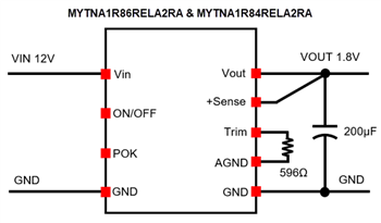 Application Circuit Diagram - Murata MY Series UltraBK™ 4A/6A DC/DC Converter Modules